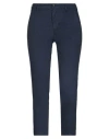 40weft Woman Pants Midnight Blue Size 4 Cotton, Elastane In Blue