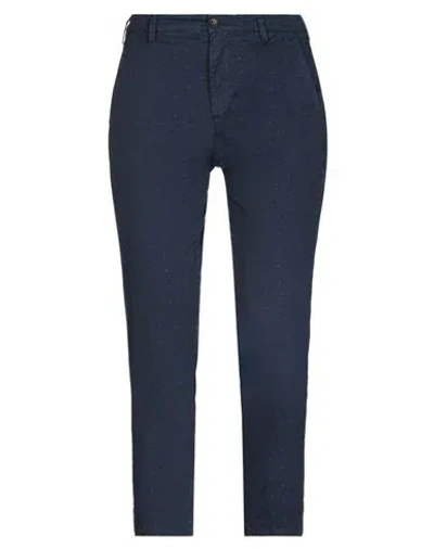 40weft Woman Pants Midnight Blue Size 4 Cotton, Elastane