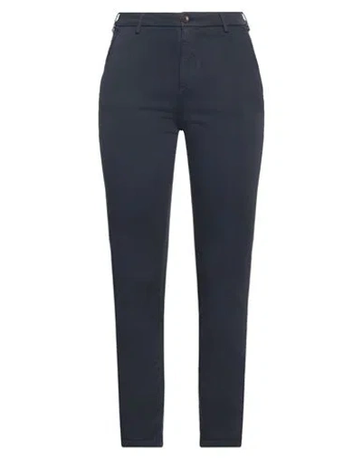 40weft Woman Pants Midnight Blue Size 4 Cotton, Tencel, Elastane