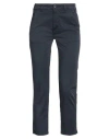 40weft Woman Pants Navy Size 10 Cotton, Elastane In Navy