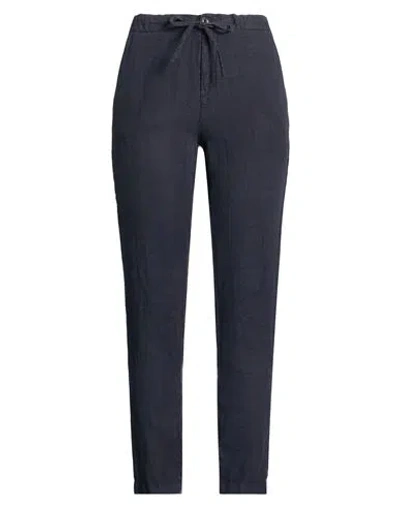 40weft Woman Pants Navy Size 4 Linen In Blue