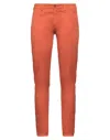 40weft Woman Pants Rust Size 4 Cotton, Elastane In Red