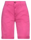 40weft Woman Shorts & Bermuda Shorts Fuchsia Size 2 Cotton, Elastane In Pink
