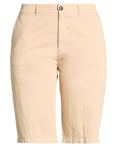 40weft Woman Shorts & Bermuda Shorts Sand Size 12 Cotton, Linen, Elastane In Neutral