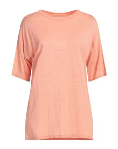 4.10 Woman T-shirt Blush Size S Viscose, Cotton, Linen In Pink