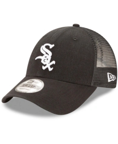 NEW ERA MEN'S BLACK CHICAGO WHITE SOX TRUCKER 9FORTY ADJUSTABLE SNAPBACK HAT