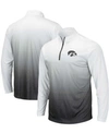 COLOSSEUM MEN'S GRAY IOWA HAWKEYES MAGIC TEAM LOGO QUARTER-ZIP JACKET