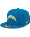 NEW ERA MEN'S POWDER BLUE LOS ANGELES CHARGERS TEAM BASIC 59FIFTY FITTED HAT