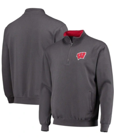 Colosseum Men's Charcoal Wisconsin Badgers Tortugas Logo Quarter-zip Jacket