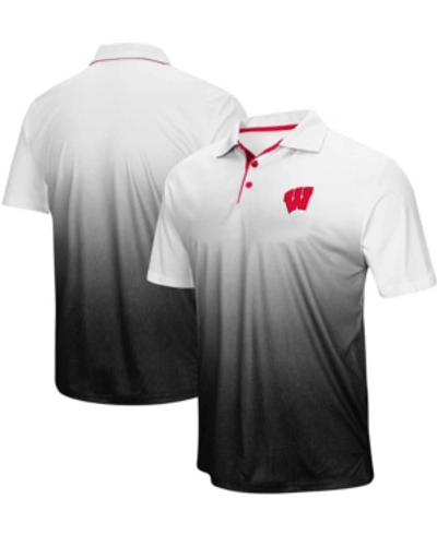 Colosseum Men's Heather Gray Wisconsin Badgers Magic Team Logo Polo Shirt