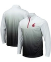 COLOSSEUM MEN'S GRAY WASHINGTON STATE COUGARS MAGIC TEAM LOGO QUARTER-ZIP JACKET