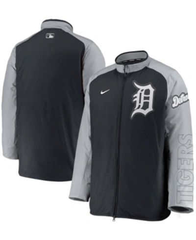 Nike Men's Navy, Gray Detroit Tigers Authentic Collection Dugout Full-zip Jacket
