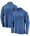 Fanatics Men's Royal Florida Gators Lightweight Striated Raglan Quarter-zip Sweatshirt In Royal