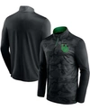 Fanatics Men's Black Oregon Ducks Depth Chart Camo Jacquard Quarter-zip Jacket In Black