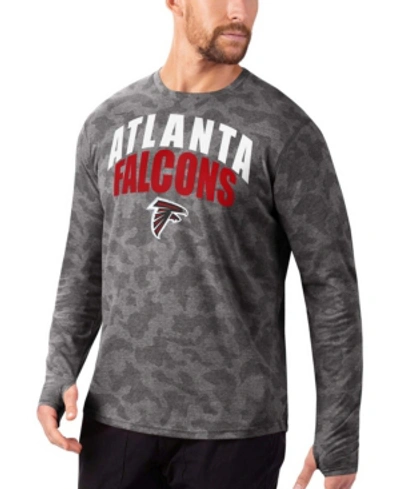 Msx By Michael Strahan Men's Black Atlanta Falcons Camo Long Sleeve T-shirt