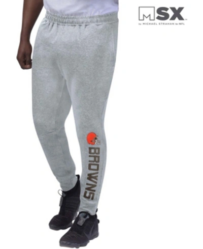 Msx By Michael Strahan Men's Heather Gray Cleveland Browns Jogger Pants