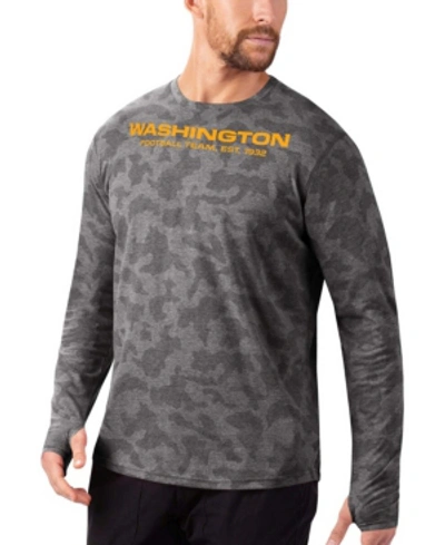 Msx By Michael Strahan Men's Black Washington Football Team Camo Long Sleeve T-shirt