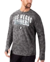 MSX BY MICHAEL STRAHAN MEN'S BLACK LAS VEGAS RAIDERS CAMO PERFORMANCE LONG SLEEVE T-SHIRT