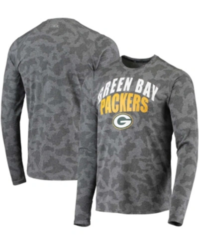 Msx By Michael Strahan Men's Black Green Bay Packers Camo Performance Long Sleeve T-shirt