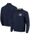 COLOSSEUM MEN'S NAVY GEORGETOWN HOYAS TORTUGAS LOGO QUARTER-ZIP JACKET