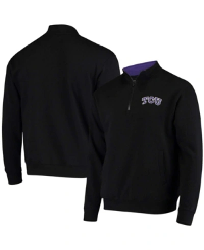 Colosseum Men's Black Tcu Horned Frogs Tortugas Logo Quarter-zip Jacket