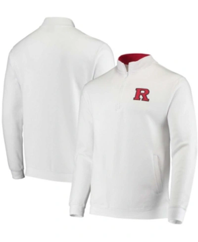 Colosseum Men's White Rutgers Scarlet Knights Tortugas Logo Quarter-zip Jacket