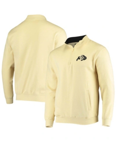 Colosseum Men's Gold-tone Colorado Buffaloes Tortugas Logo Quarter-zip Jacket In Vegas Gold