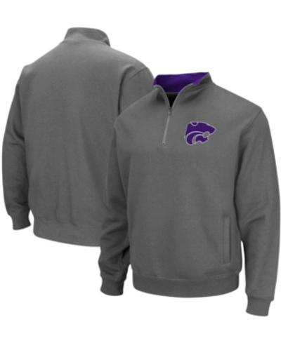 Colosseum Men's Charcoal Kansas State Wildcats Tortugas Logo Quarter-zip Jacket
