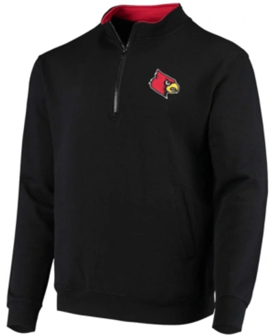 Colosseum Men's Black Louisville Cardinals Tortugas Logo Quarter-zip Jacket