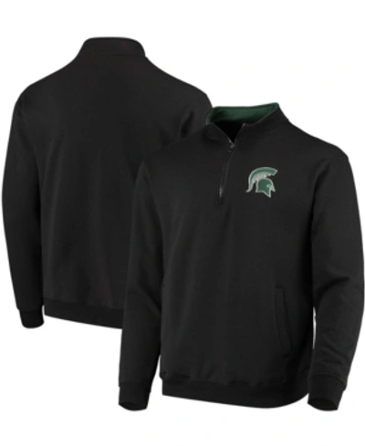 Colosseum Men's Black Michigan State Spartans Tortugas Logo Quarter-zip Jacket