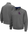 Colosseum Men's Charcoal Ole Miss Rebels Tortugas Logo Quarter-zip Jacket In Charcoal
