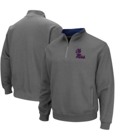 Colosseum Men's Charcoal Ole Miss Rebels Tortugas Logo Quarter-zip Jacket