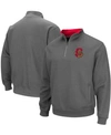 Colosseum Men's Charcoal Cornell Big Red Tortugas Logo Quarter-zip Pullover Jacket In Charcoal
