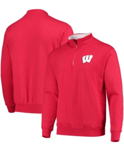 Colosseum Men's Wisconsin Badgers Tortugas Team Logo Quarter-zip Jacket In Red