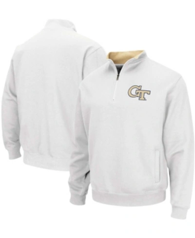 Colosseum Men's White Georgia Tech Yellow Jackets Tortugas Logo Quarter-zip Jacket