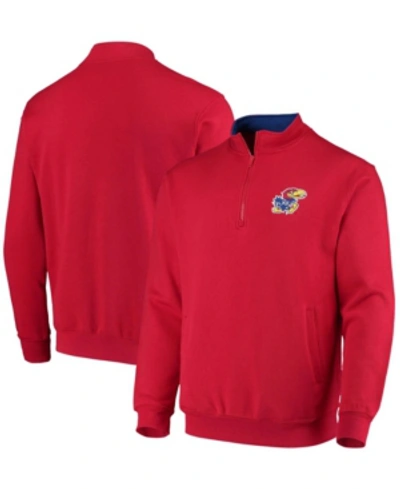 Colosseum Men's Red Kansas Jayhawks Tortugas Logo Quarter-zip Jacket