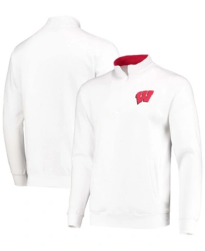 Colosseum Men's White Wisconsin Badgers Tortugas Logo Quarter-zip Jacket