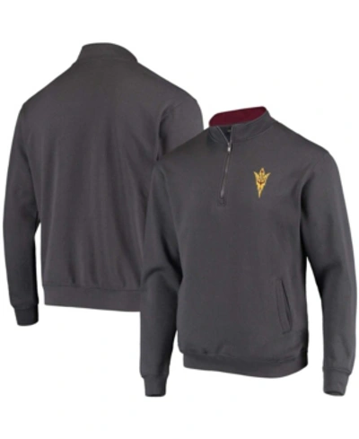 Colosseum Men's Charcoal Arizona State Sun Devils Tortugas Logo Quarter-zip Jacket