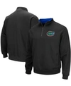 Colosseum Men's Black Florida Gators Tortugas Logo Quarter-zip Pullover Jacket In Black
