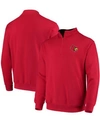 Colosseum Men's Red Louisville Cardinals Tortugas Logo Quarter-zip Jacket In Red