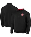 Colosseum Men's Black Nc State Wolfpack Tortugas Logo Quarter-zip Jacket In Black
