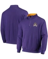 COLOSSEUM MEN'S PURPLE ECU PIRATES TORTUGAS LOGO QUARTER-ZIP JACKET