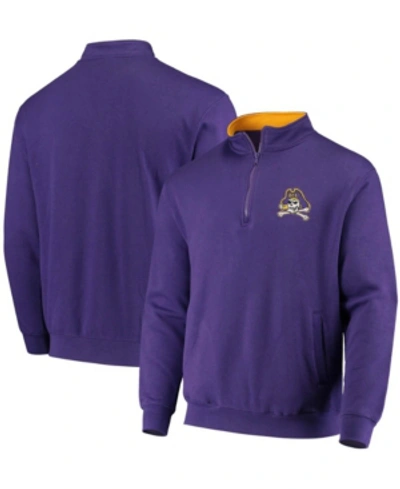 Colosseum Men's Purple Ecu Pirates Tortugas Logo Quarter-zip Jacket