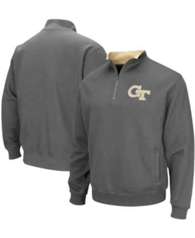 Colosseum Men's Charcoal Georgia Tech Yellow Jackets Tortugas Logo Quarter-zip Pullover Jacket