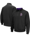 Colosseum Men's Black James Madison Dukes Tortugas Logo Quarter-zip Jacket In Black