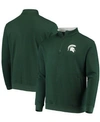 COLOSSEUM MEN'S GREEN MICHIGAN STATE SPARTANS TORTUGAS LOGO QUARTER-ZIP JACKET