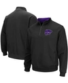 Colosseum Men's Black Kansas State Wildcats Tortugas Logo Quarter-zip Jacket In Black