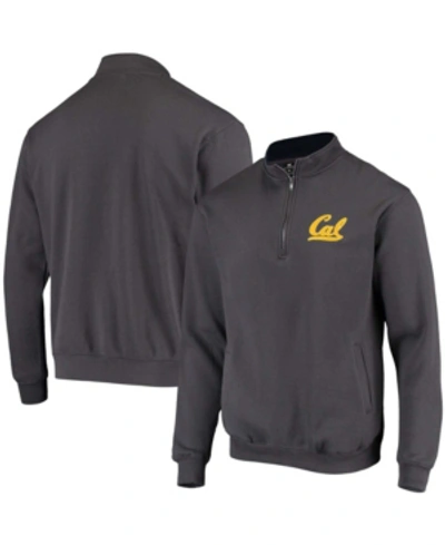 COLOSSEUM MEN'S CHARCOAL CAL BEARS TORTUGAS LOGO QUARTER-ZIP JACKET