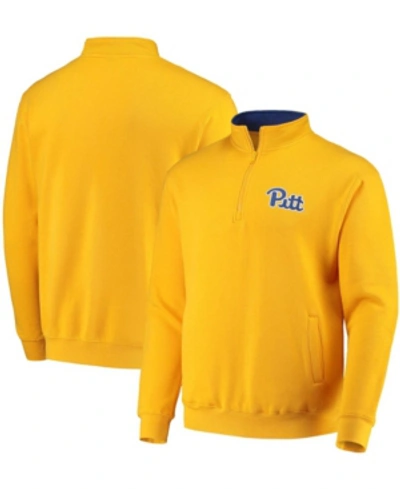 Colosseum Men's Gold-tone Pitt Panthers Tortugas Logo Quarter-zip Jacket