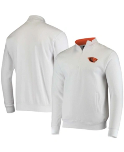 Colosseum Men's White Oregon State Beavers Tortugas Logo Quarter-zip Jacket